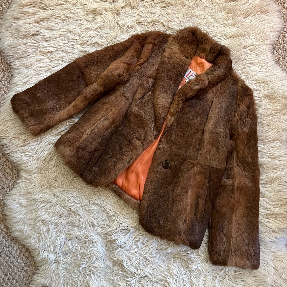 SOLD Rabbit Fur Cropped Jacket